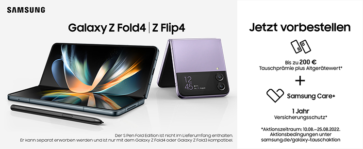 Samsung Galaxy Z Fold 4 & Z Flip 4 Preorder Keyvisual